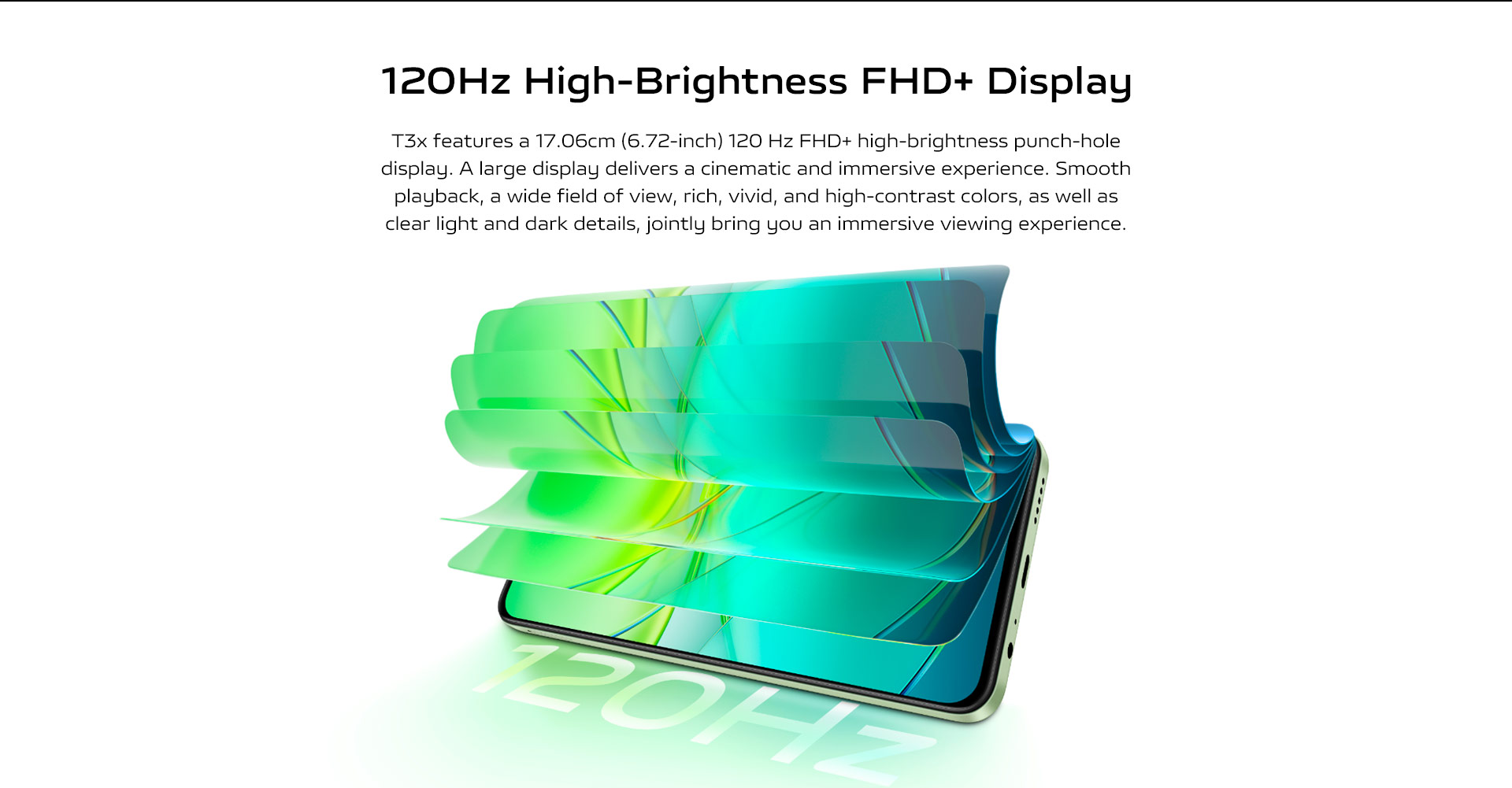 120 Hz High-Brightness FHD+ Display