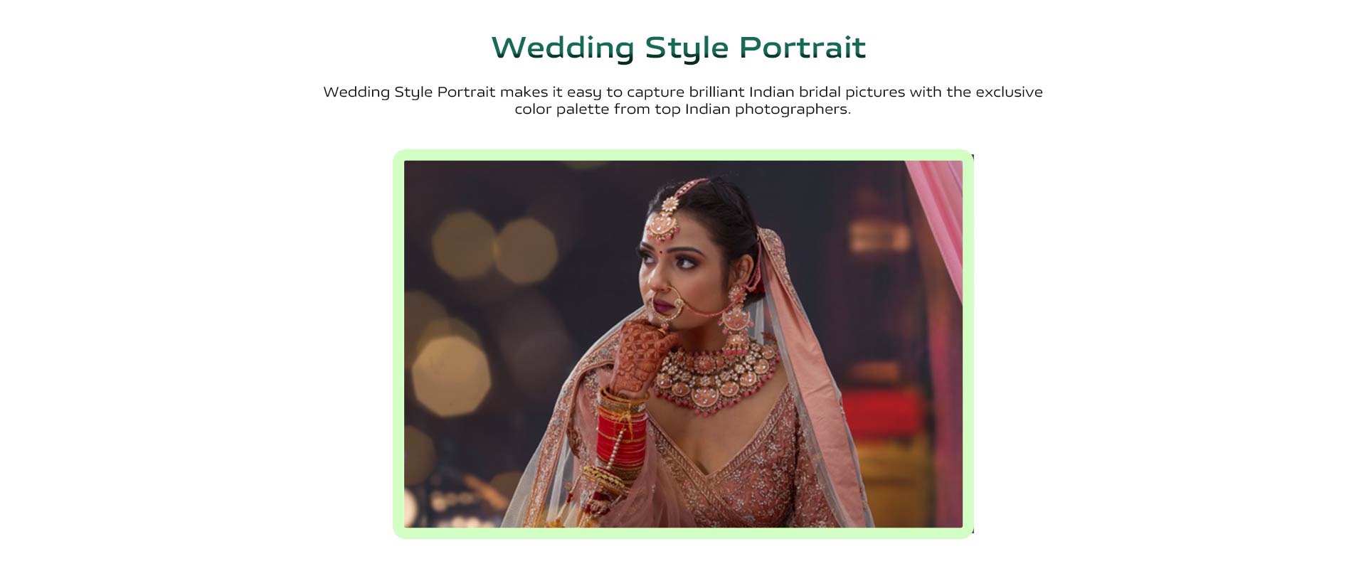 Wedding Style Portrait