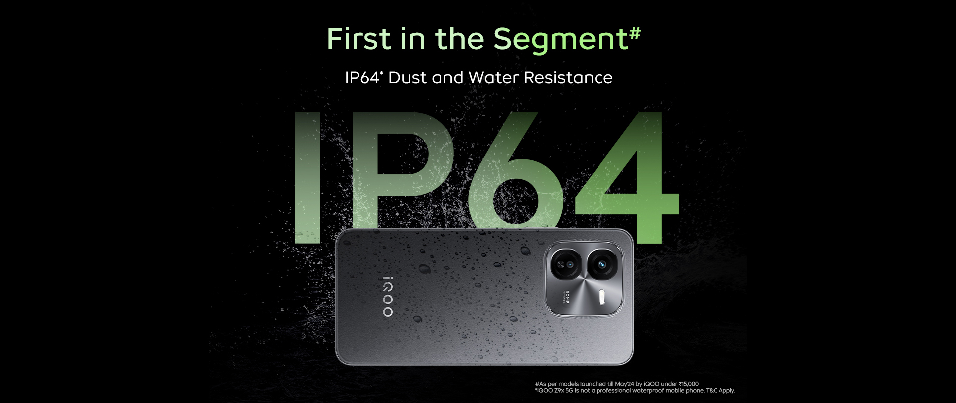 IP64* Dust and Water Resistance