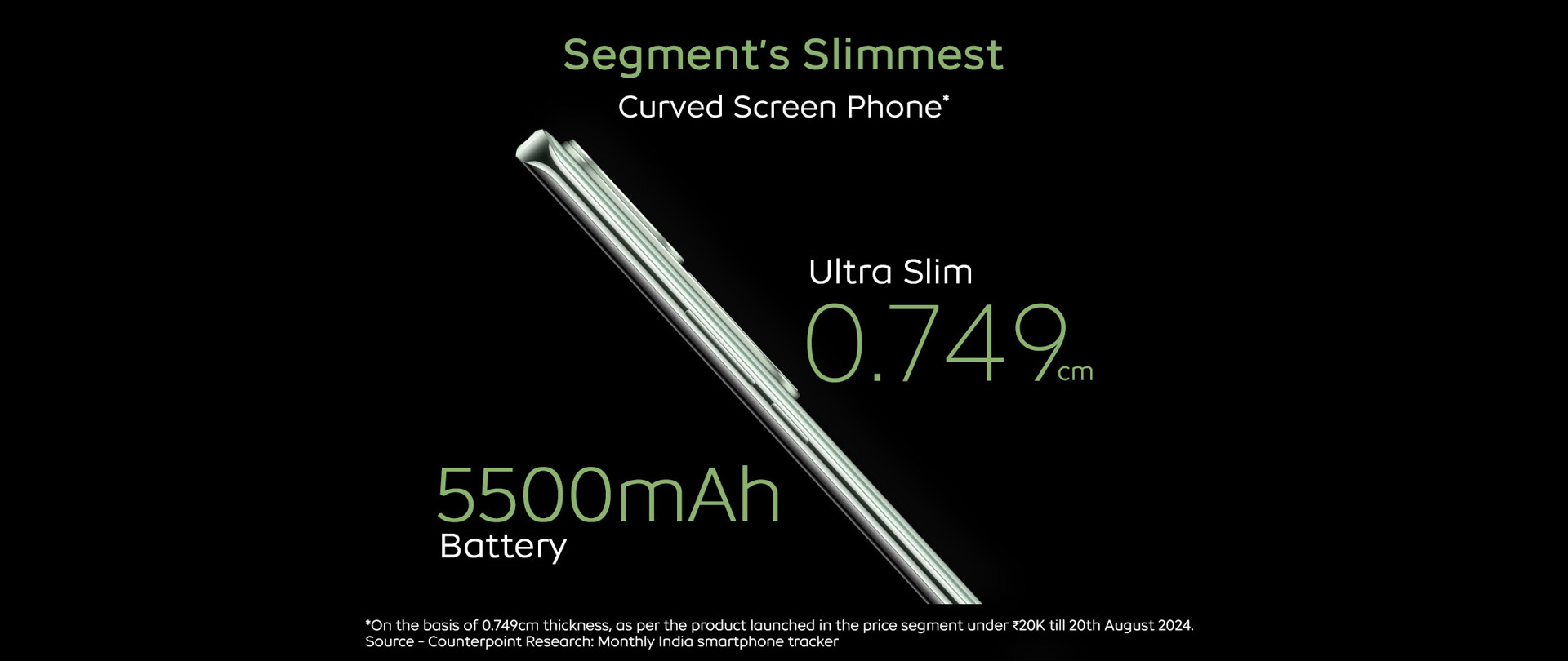 Segment's Slimmest Curved Screen Phone*