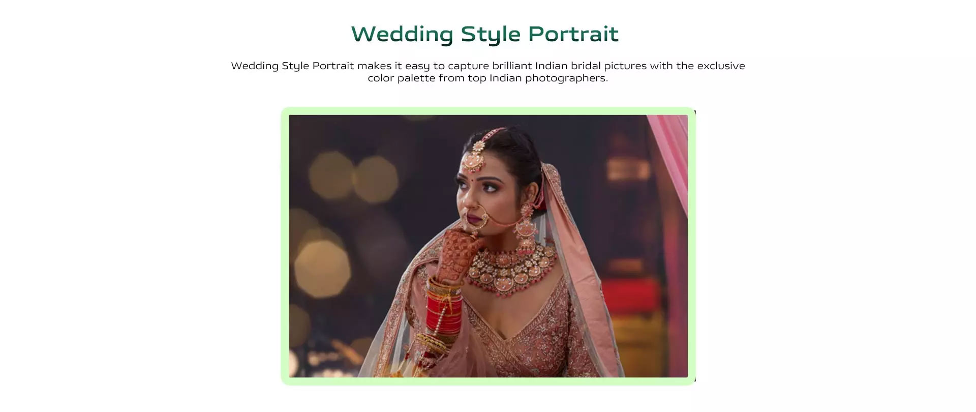 Wedding Style Portrait