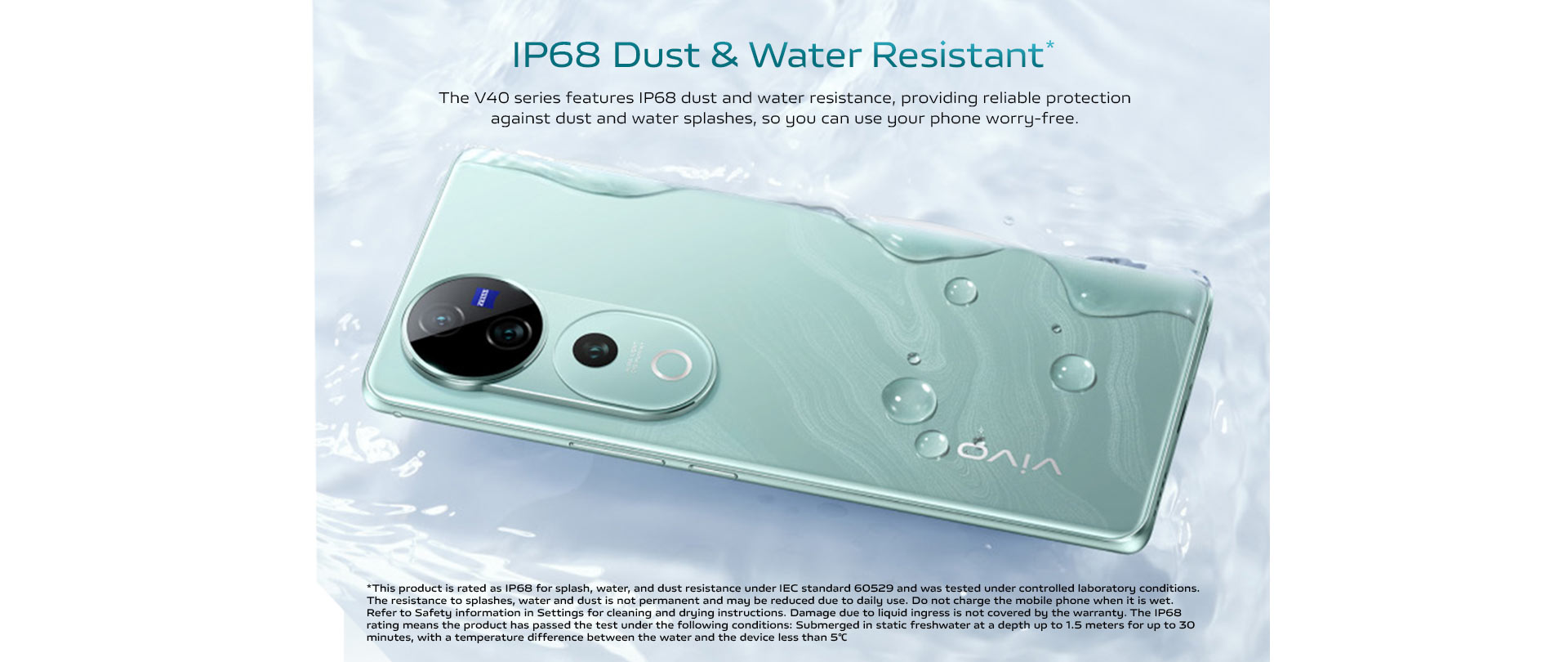 IP68 Dust & Water Resistant