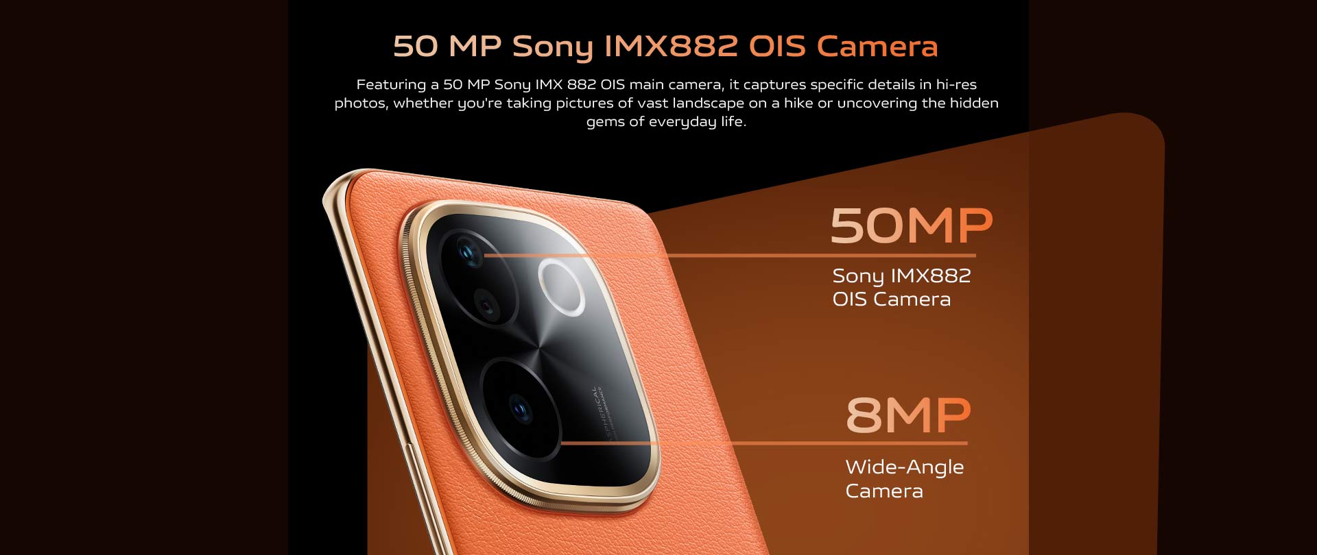 50 MP Sony IMX882 OIS Camera