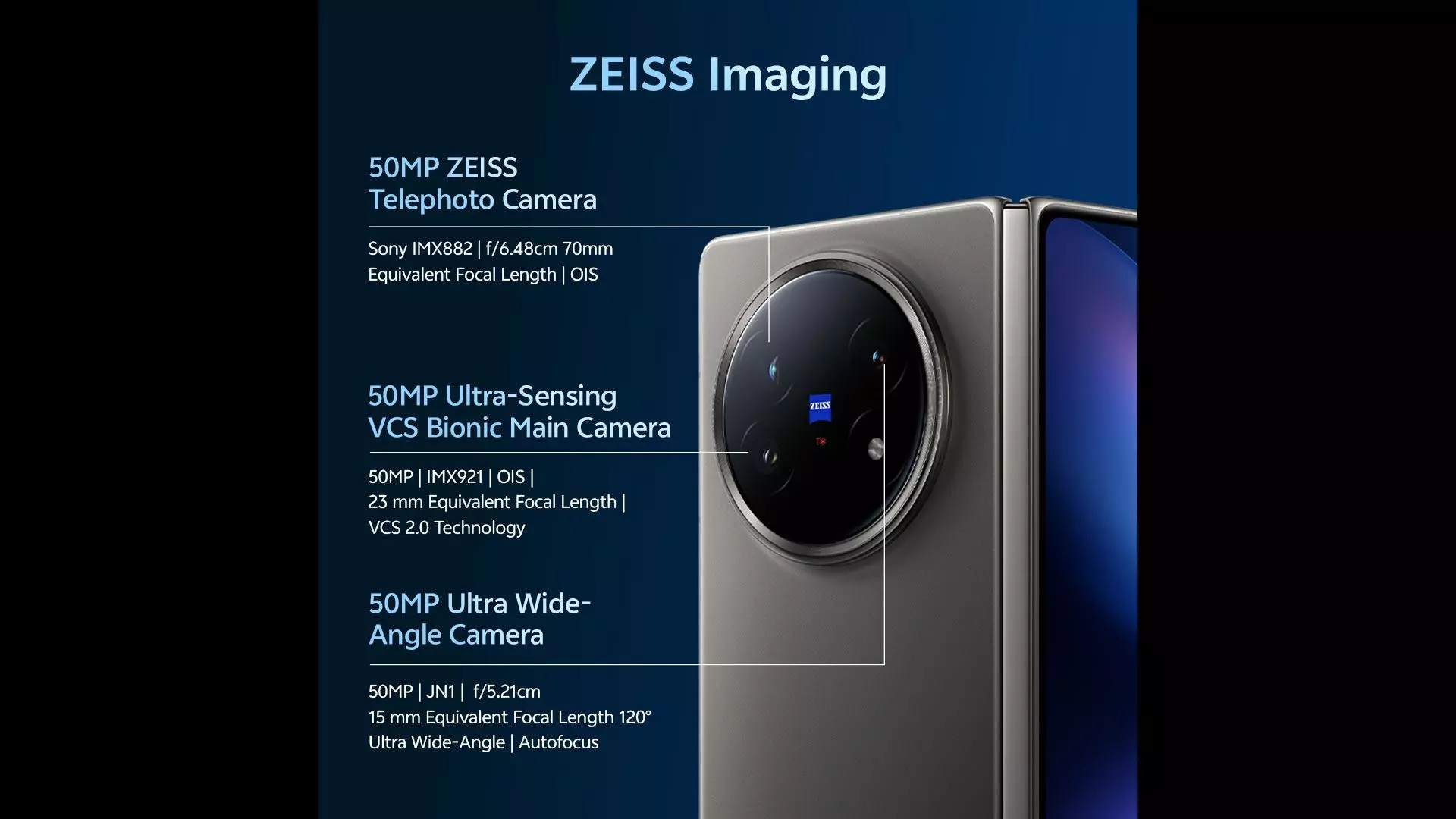 Vivo X Fold 5 5G Dual SIM 512GB, 16GB RAM Phone (Snapdragon 8 Gen 3) - Global Version 2