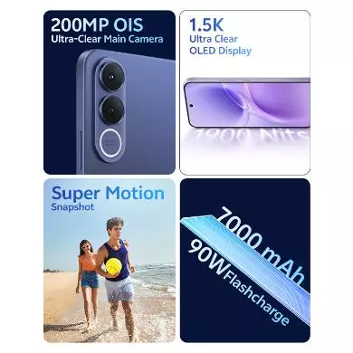 Vivo V70 FE 5G Smartphone, 8 GB RAM, 128 GB Storage, 7000 mAh Battery smartphone thumbnail 8