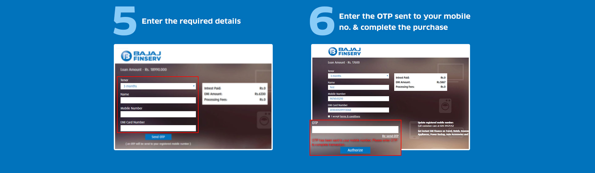 Vivo No Cost EMI Mobiles Offers on Bajaj EMI Card Online, Smartphone