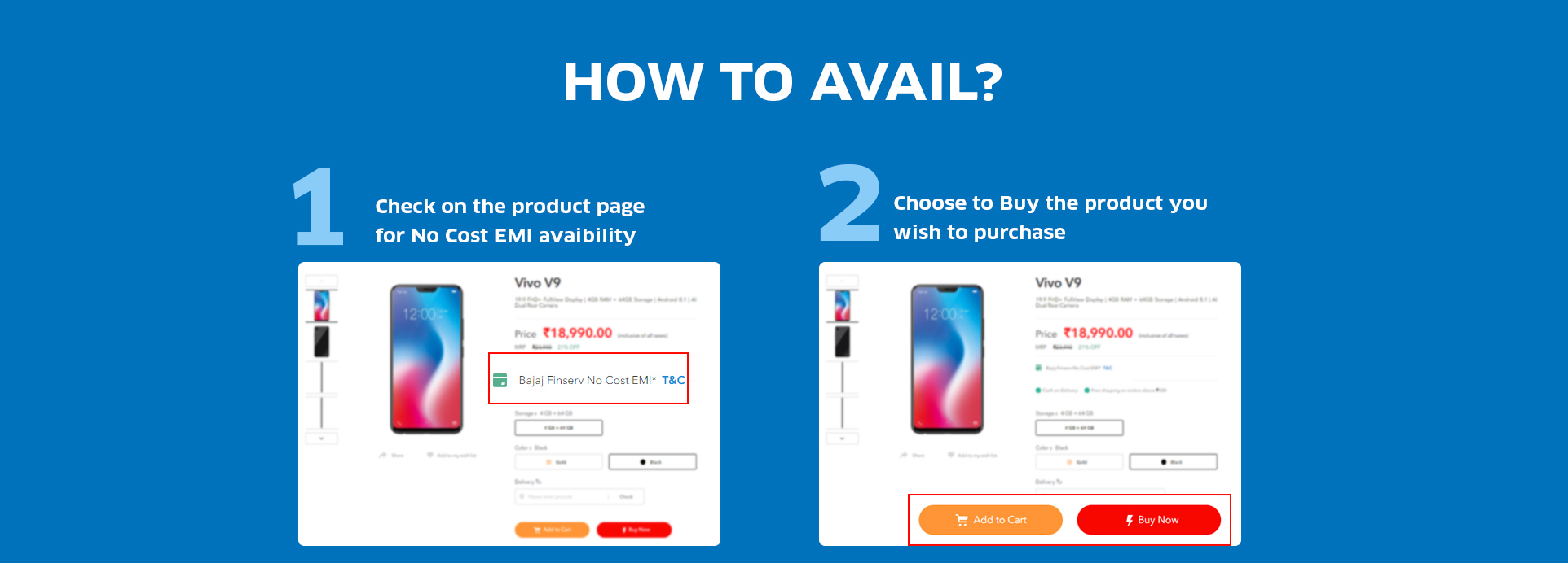Vivo Bajaj EMI Card Offer T&C No Cost EMI Smartphone Offers Online
